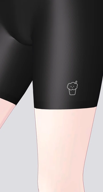 スパッツの左の裾のロゴ