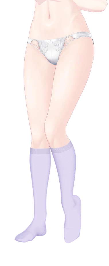 ハイソックス（コットン ラベンダー）