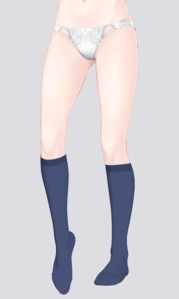 ハイソックス（コットン ネイビー）