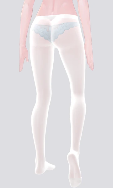 ナイロン ホワイト 30D を後ろから